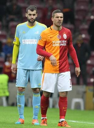 UEFA Champions League Group C soccer match between Galatasaray - Astana in Istanbul, Turkey, 08 December 2015. Fial Score: Galatasaray 1 - Astana 1 Pictured: Lukas Podolski of Galatasaray. 