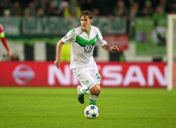 Fussball Wolfsburg 08.12..2015 Champions League VFLWolfsburg - Manchester United ManU Max Kruse (Wolfsburg, No.11)