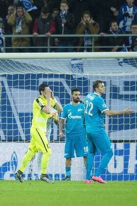 - GENT, BELGIUM: Gent s Stefan Mitrovic shows defeat during a soccer game between Belgian team KAA Gent and Russian club FC Zenit Saint Petersburg, Wednesday 09 December 2015, in Gent, the sixth and last day of the group stage the UEFA Champions League competition, in group H. JASPERxJACOBS  x04754562x