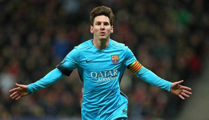 Bilder des Tages - SPORT Bilder des Tages - SPORT 09.12.2015, Fussball UEFA Champions League 2015 2016, Gruppenphase, 6.Spieltag, Bayer 04 Leverkusen - FC Barcelona Barca in der BayArena Leverkusen. Jubel Torschütze Lionel Messi (FC Barcelona) zum Tor zum 0:1 