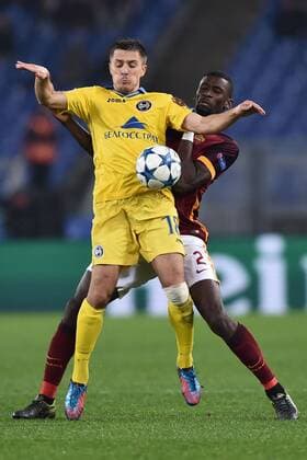 Fußball, Champions League, AS Rom - BATE Baryssau Champions League AS Rom - Bate Borisov Dimitri Mozolevski-Antonio Rüdiger 