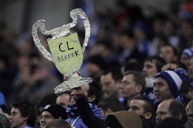 - GENT, BELGIUM: Illustration picture shows Gent s supporters holding the Champions League cup during a soccer game between Belgian team KAA Gent and Russian club FC Zenit Saint Petersburg, Wednesday 09 December 2015, in Gent, the sixth and last day of the group stage the UEFA Champions League competition, in group H. YORICKxJANSENS  x04754701x