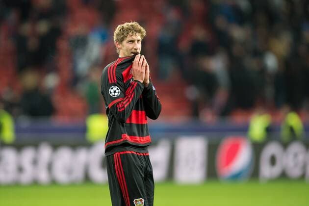 Mittwoch 09.12.2015, UEFA Champions League, Saison 2015 2016, Gruppe E 6. Spieltag in Leverkusen, Bayer 04 Leverkusen - FC Barcelona Barca Stefan KIESSLING (Leverkusen) nach dem 1:1 DeFodi001
