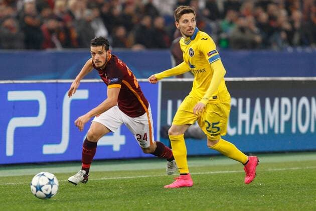 FuÃŸball, Champions League, AS Rom - BATE Baryssau 09.12.2015. Stadio Olimpico, Rome, Italy. Champions League. Roma versus Bate Borisov. Florenzi Alessandro gets around the outside of his marker xACTIVAx  ActionPlus11687561