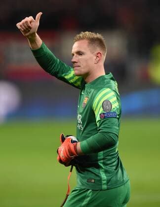 Championsleague: Bayer 04 Leverkusen - FC Barcelona Barca 09.12.2015. Torwart Marc-Andre ter Stegen (Barca) HM
