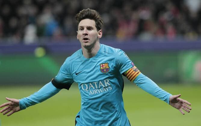 Bayer Leverkusen - FC Barcelona Barca 1:1 Fussball Champions League 2015 2016 BayArena Leverkusen Deutschland Datum: 09.12.2015 Lionel Messi (FC Barcelona) 1:0 für FC Barcelona