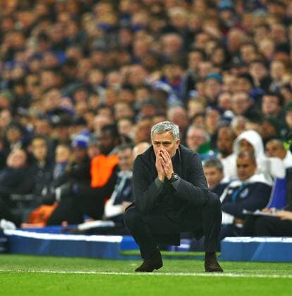 Jose Mourinho manager of Chelsea during the UEFA Champions League Group G match between Chelsea and FC Porto played at Stamford Bridge on 9th December 2015 -  MZE_Chelsea_v_FcPorto_234