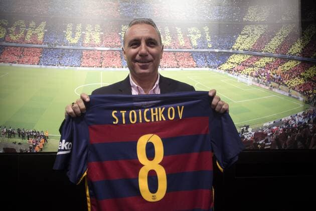 MEXICO CITY, Dec. 10, 2015 -- Bulgarian former player Hristo Stoichkov poses during the opening of the official FC Barcelona Barca store in Mexico City, capital of Mexico, on Dec. 10, 2015. Football club Barcelona opened its first offical store in Mexico City on Thursday. ) (ah) (sp) (SP)MEXICO-MEXICO CITY-SOCCER-FC BARCELONA STORE AlejandroxAyala 