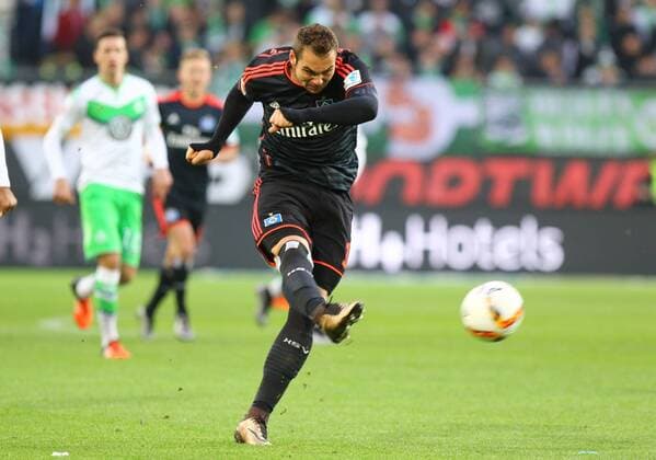 Wolfsburg Pierre-Michel Lasogga ( 10, Hamburger SV), VfL Wolfsburg vs. Hamburger SV, Fussball, 1. Bundesliga, 12.12.2015, Copyright: Hundt xEibner-Pressefoto EP_mht