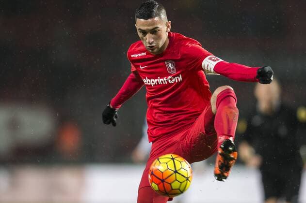 Hakim Ziyech of FC Twente during the Dutch Eredivisie match between FC Twente and De Graafschap at the Grolsch Veste on December 12, 2015 in Enschede, The Netherlands FC Twente v De Graafschap Dutch Eredivisie 2015 2016 xVIxGerritxvanxKeulenxIVx 4693041