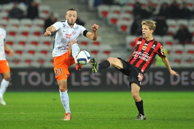 VINCENT KOZIELLO (nice) - Jamel SAIHI (mon) FOOTBALL : OGC Nice vs Montpellier HSC - Ligue 1 - 18 12 2015 FEPx 