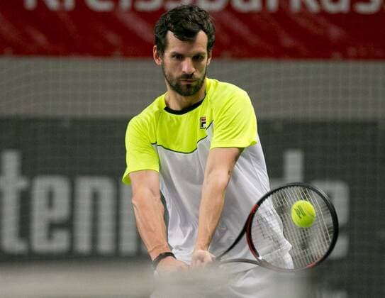 Philipp Petzschner , Deutsche Meisterschaft in Biberach an der Riß, 44. Deutschen Hallenmeisterschaften 2015 Tennis - Deutsche Meisterschaft 2015 - Deutsche Meisterschaft - - Biberach an der Riss - Baden-Wuerttemberg - Germany - 18 December 2015.