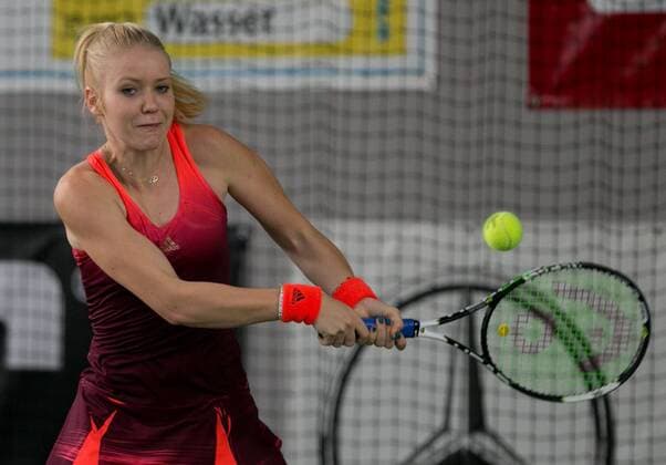 Katherina Hobgarski (GER) Deutsche Meisterschaft in Biberach an der Riß, 44. Deutschen Hallenmeisterschaften 2015 Tennis - Deutsche Meisterschaft 2015 - Deutsche Meisterschaft - - Biberach an der Riss - Baden-Wuerttemberg - Germany - 20 December 2015.