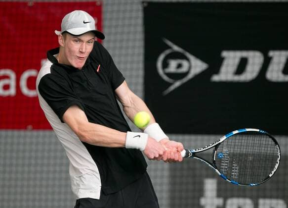 Jan Choinski (GER) Deutsche Meisterschaft in Biberach an der Riß, 44. Deutschen Hallenmeisterschaften 2015 Tennis - Deutsche Meisterschaft 2015 - Deutsche Meisterschaft - - Biberach an der Riss - Baden-Wuerttemberg - Germany - 20 December 2015.