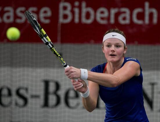 Anna Zaja (GER) Deutsche Meisterschaft in Biberach an der Riß, 44. Deutschen Hallenmeisterschaften 2015 Tennis - Deutsche Meisterschaft 2015 - Deutsche Meisterschaft - - Biberach an der Riss - Baden-Wuerttemberg - Germany - 20 December 2015.