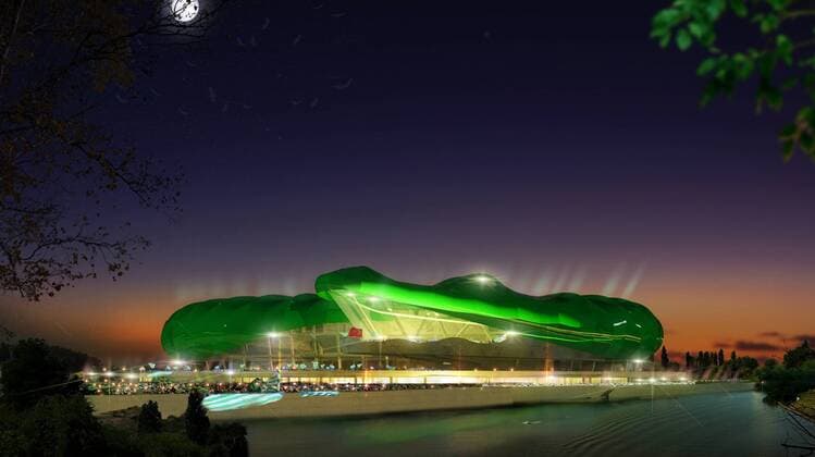 Bursa, Bursaspor new arena named Timsah Arena ( Crocodile Arena ). Aufnahmedatum geschätzt 