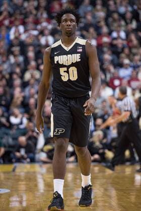 December 19, 2015: Purdue Boilermakers forward Caleb Swanigan (50) during the Crossroads Classic NCAA College League USA basketball game between the Purdue Boilermakers and Butler Bulldogs at Bankers Life Fieldhouse in Indianapolis, IN. (Photo by Zach Bolinger Icon Sportswire) NCAA BASKETBALL: DEC 19 Crossroads Classic - Butler v Purdue Icon1512191030 EDITORIAL USE ONLY