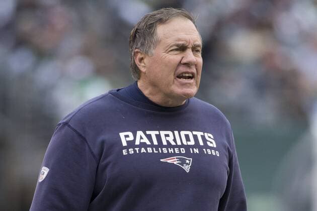 December 27, 2015, New England Patriots head coach Bill Belichick reacts during the NFL American Football Herren USA game between the New England Patriots and the New York Jets at MetLife Stadium in East Rutherford, New Jersey. The New York Jets won 26-20. NFL 2015: Patriots vs Jets DEC 27 - ZUMAc04_