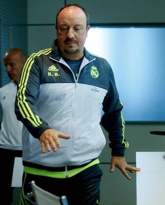 Fußball, Real Madrid PK mit Rafael Benitez Real Madrid s Spanish coach Rafa Benítez, during a press conference PK Pressekonferenz held at Valdebebas sports complex in Madrid, Spain, 02 January 2015. Real Madrid will face Valencia in a Spanish Primera Division soccer match the upcoming 03 January. PRESS CONFERENCE !ACHTUNG: NUR REDAKTIONELLE NUTZUNG! 