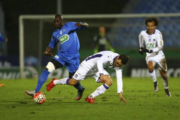 Birahima Traore ( Sannois St Gratien) - Fussball Frankreich, Coupe de France, Entente SSG vs. Toulouse FC - 02 01 2016 - GwendolineLeGoff Panoramic 