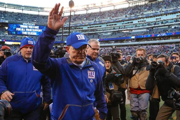 Jan. 3, 2016 - East Rutherford, New Jersey, U.S - New York Giants head coach TOM COUGHLIN walks off the field after his NFL American Football Herren USA game against the Philadelphia Eagles in East Rutherford, New Jersey. NFL Football 2016: Eagles vs Giants - ZUMAc302