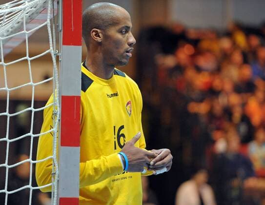 Winterthur, Schweiz, Eulachhallen, Männer-Handball Yellow Cup 2016 Schweiz vs Portugal Alfredo Quintana, Portugal Foto- und alle
