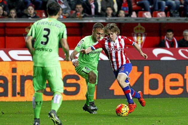 Spanish League match between Sporting and Getafe. In this picture, Halilovic. xTUERO-ARIASx 