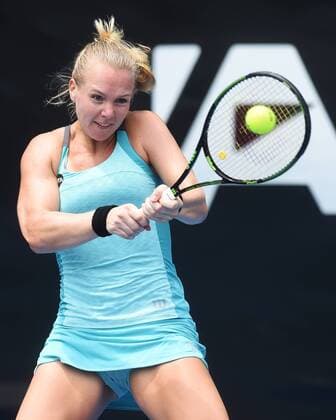 04.01.2016. Auckland, New Zealand. Netherlands player Kiki Bertens during qualifying singles on Day 1 of the ASB Classic Tennis Women s tournament. ASB Tennis Centre, Stanley st, Auckland, New Zealand. Monday 4 January 2016. xAndrewxCornagax  ActionPlus11693966