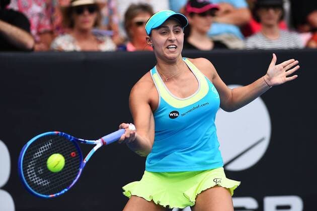 07.0.2016. Auckland, New Zealand. Tamira Paszek (AUT) during Day 4 of the 2016 ASB Classic Womens. ASB Tennis Centre, Auckland, New Zealand. Thursday 7 January 2016. xChrisxSymesx  ActionPlus11694576