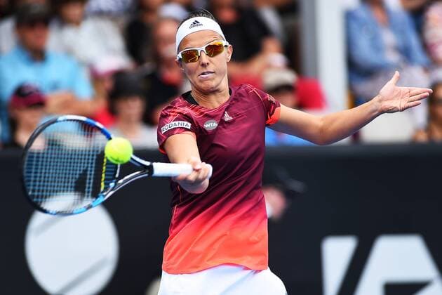 07.0.2016. Auckland, New Zealand. Kristen Flipkens (BEL) during Day 4 of the 2016 ASB Classic Womens. ASB Tennis Centre, Auckland, New Zealand. Thursday 7 January 2016. xChrisxSymesx  ActionPlus11694577