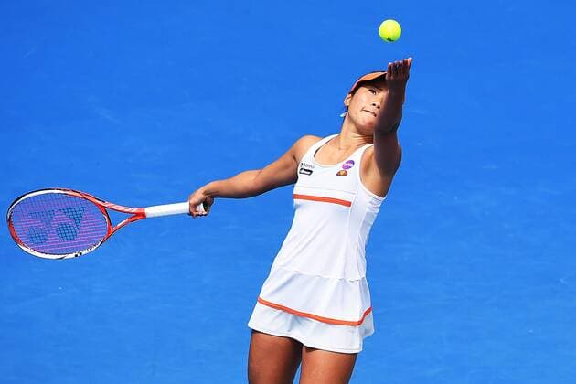 07.0.2016. Auckland, New Zealand. Naao Hibino from Japan during Day 4 Quarter Finals of the 2016 ASB Classic Womens. ASB Tennis Centre, Auckland, New Zealand. Thursday 7 January 2016. xChrisxSymesx  ActionPlus11694591