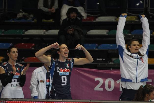 2016 European Olympic Qualification Pool B - Day 4 - match Poland and Italy in Ankara on January 7, 2016. Final Score: Poland 2 - Italy 3 Pictured: Nadia Centoni 9 of Italy . 