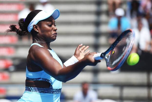 09.01.2016. Auckland, New Zealand. Sloane Stephens (USA) in action against Caroline Wozniacki on Semi Finals Day at the ASB Classic Tennis Women s tournament. ASB Tennis Centre, Stanley st, Auckland, New Zealand. Saturday 9th January 2016. Stephens beat Wozniacki by a score of 6-2, 2-6, 7-6 (3) to make the final. xAndrewxCornagax  ActionPlus11694846