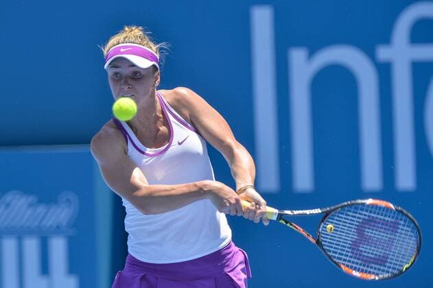 11.01.16 Sydney, Australia. Angelique Kerber (GER)in action against Elina Svitolina (UKR) during their womens singles match on day 2 at the Apia International Sydney. xNigelxOwenx  ActionPlus11695986