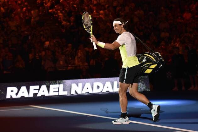 11.01.16 Sydney, Australia. Rafael Nada (ESP) makes his entrance before his game against Lleyton Hewitt (AUS) during the FAST4 tennis exhbition matches at Allphones Arena. xNigelxOwenx  ActionPlus11696133