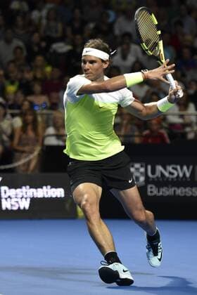 11.01.16 Sydney, Australia. Rafael Nada (ESP) in action against Lleyton Hewitt (AUS) during the FAST4 tennis exhbition matches at Allphones Arena. xNigelxOwenx  ActionPlus11696135