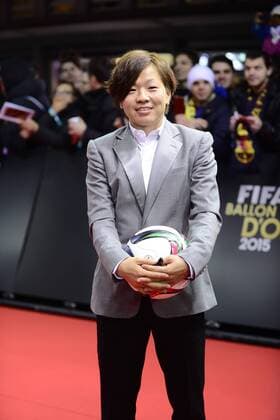 Jan. 12, 2016 - Zurich, Switzerland - AYA MIYAMA (Japan) poses for photos on the red carpet during arrivals for the 2015 FIFA Ballon DOR Gala at Kongresshaus in Zurich. Soccer 2016 - FIFA Ballon D OR 2015  - ZUMAm119