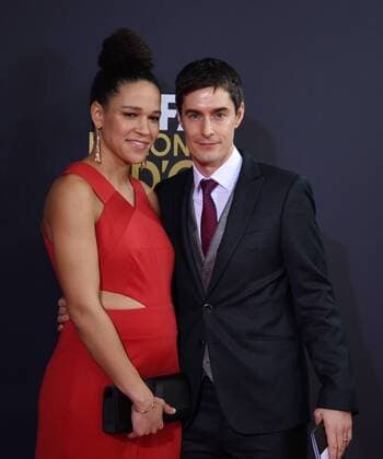 Bilder des Tages - SPORT Fussball International FIFA Ballon d Or 2015 in Zuerich 11.01.2016 Weltfussballer 2015: Celina Sasic (li, Deutschland) mit Ehemann Marko Sasic 