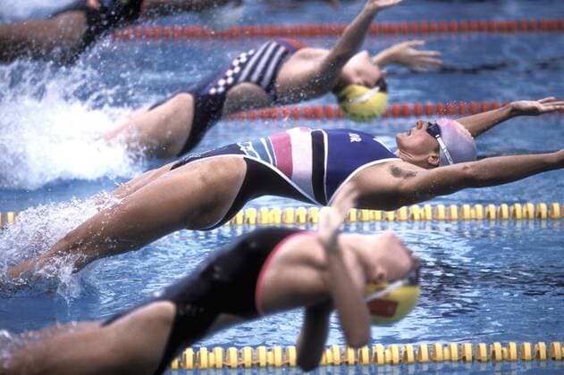 OTTO Kristin Team DDR Europameisterin Schwimm Europameisterschaften 1985 in Sofia am 20. August1985 in Sofia 