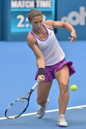 12.01.16 Sydney, Australia. Sara Erranti (ITA) in action against Jelena Jankovic (SRB) during their womens singles match on day 3 at the Apia International Sydney. Errani won the match 7-6,7-6. xNigelxOwenx  ActionPlus11696270