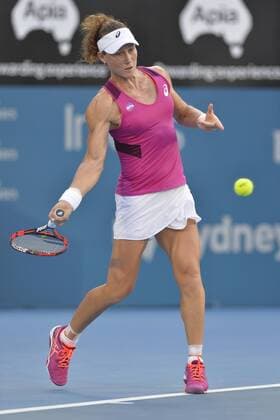 Tennis, APIA International Sydney 13.01.16 Sydney, Australia. Sam Stosur (AUS) in action against Monica Puig (PUR) during their womens singles match on day 4 at the Apia International Sydney. Puig won the match 6-4,6-4. xNigelxOwenx  ActionPlus11696580