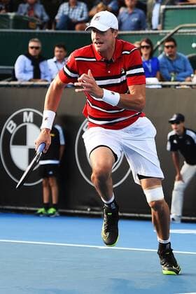 13.01.2016. Auckland, New Zealand. John Isner of the USA during Day 3 of the 2016 ASB Classic Mens. ASB Tennis Centre, Auckland, New Zealand. Wednesday 13 January 2016. xChrisxSymesx  ActionPlus11696634