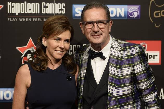 - LINT, BELGIUM: Lokeren s head coach Georges Leekens and partner pictured on the red carpet ahead of the 62nd edition of the Golden Shoe award ceremony, Wednesday 13 January 2016, in Lint AED studio. The Golden Shoe (Gouden Schoen Soulier d Or) is an award for the best soccer player of the Belgian Jupiler Pro League championship during the year 2015. DIRKxWAEM  x04772787x