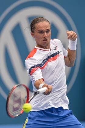 14.01.16 Sydney, Australia. Alexandr Dolgopolov (UKR) in action against Grigor Dimitrov (BUL) during their mens singles match on day 5 at the Apia International Sydney. xNigelxOwenx  ActionPlus11696855