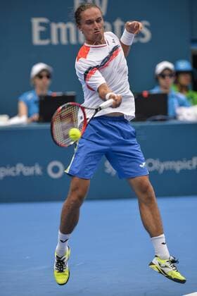 14.01.16 Sydney, Australia. Alexandr Dolgopolov (UKR) in action against Grigor Dimitrov (BUL) during their mens singles match on day 5 at the Apia International Sydney. xNigelxOwenx  ActionPlus11696861