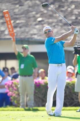 January 14, 2016 - Honolulu, Hawaii: Zach Johnson tees off on the 10th tee during play of the first round of the Sony Open at Waialae Country Club in Honolulu, Hawaii. PGA Golf Herren Golf: Sony Open JAN14 - ZUMAc04_