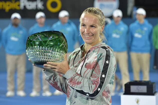 15.01.16 Sydney, Australia. Svetlana Kuznetsova wins the singles final against Monica Puig (PUR) on day 6 at the Apia International Sydney. Kznetsova won the final 6-0,6-2. xNigelxOwenx  ActionPlus11697018