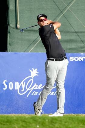 January 15, 2016 - Honolulu, Hawaii: Adam Scott watches his tee shot on the 17th hole during play of the second round of the Sony Open at Waialae Country Club in Honolulu, Hawaii. PGA Golf Herren Golf: Sony Open JAN15 - ZUMAc04_