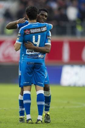 - GENT, BELGIUM: Gent s Renato Neto and Gent s Rafinha Rafael Scapini de Almeida celebrate after winning the Jupiler Pro League match between KAA Gent and RSC Anderlecht, in Gent, Sunday 17 January 2016, on day 22 of the Belgian soccer championship. JASPERxJACOBS x04775504x