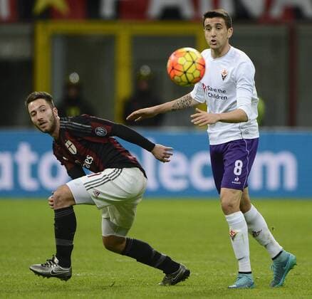 Andrea Bertolacci Milan, Vecino Fiorentina Milano 17-01-2016 Stadio Giuseppe Meazza - Football Calcio Serie A Milan - Fiorentina. giuseppexceleste